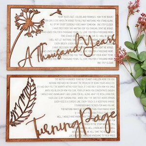 A Thousand Years Song Lyrics Sign Turning Page Song Lyrics Wooden Sign Twilight Sage Wedding Song Edward Bella Wedding Song Twilight Decor