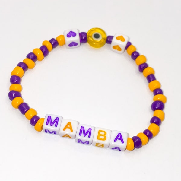 MAMBA MENTALITY Beaded bracelet | Kobe Bryant | beaded bracelet | Beady and the Beast