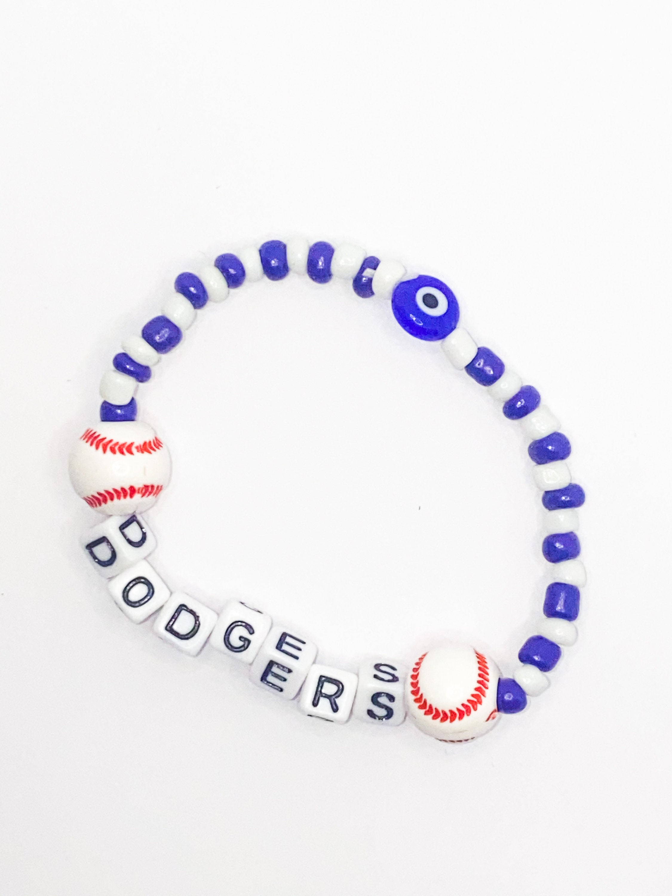 Custom Bead Baseball Team Bracelets Beaded Bracelets Mlb Etsy