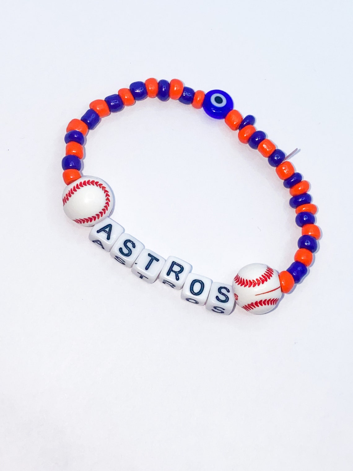 Custom Bead Baseball Team Bracelets Beaded Bracelets Mlb Etsy UK