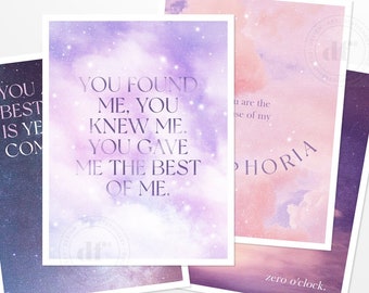 FOR ARMY Art Print Set | 5.5" x 4" Prints, Magic Shop, Zero O'clock, Euphoria, Yet to Come