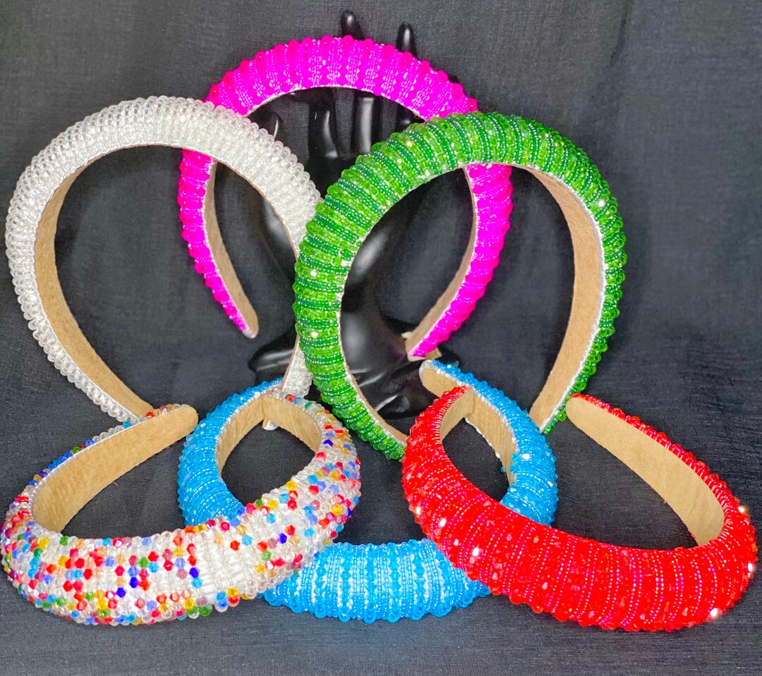 Bejeweled Padded Rhinestone Headband Shiny Sparkly Bling Etsy Norway