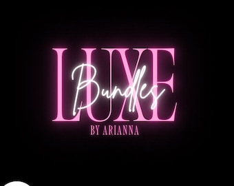 DIY Canva Logo | Hair | Lash | Boutique | Neon | Makeup | Bundles | Wig | Nail | Beauty Salon | Business Logo Design | Editable Template