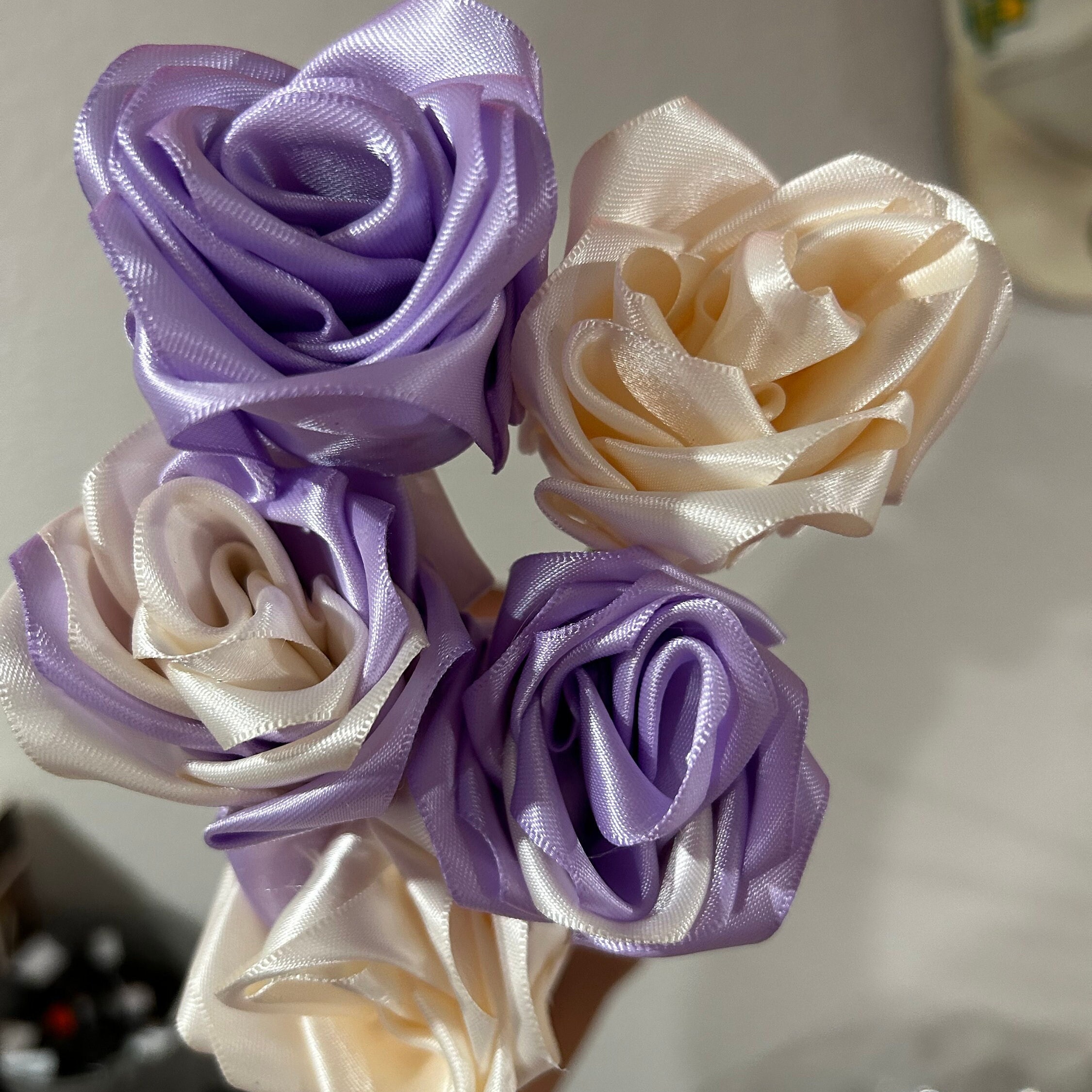 ABOOFAN Overcoat Ribbon Lace Trim Fabric Grosgrain Ribbon Wedding Flower  Ribbon Flower Bouquet Supplies Bridal Lace Trim Organza Satin Ribbon DIY  Gift