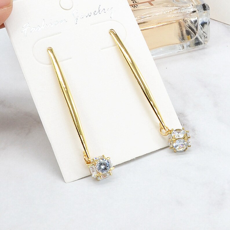 Ear Hoop Stud Earrings Jewelry Hand Craft Handmade Supply --- 4X52mm FEA57 14K Real Gold Plated Ear Wires Earrings Connector One Pair