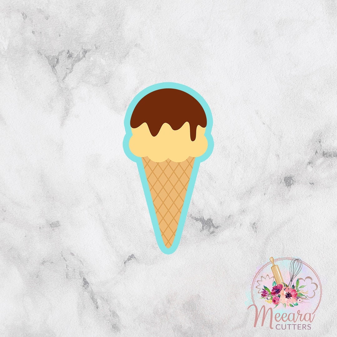 Ice Cream Cookie Cutter Summer Birthday Fondant Cutter Etsy