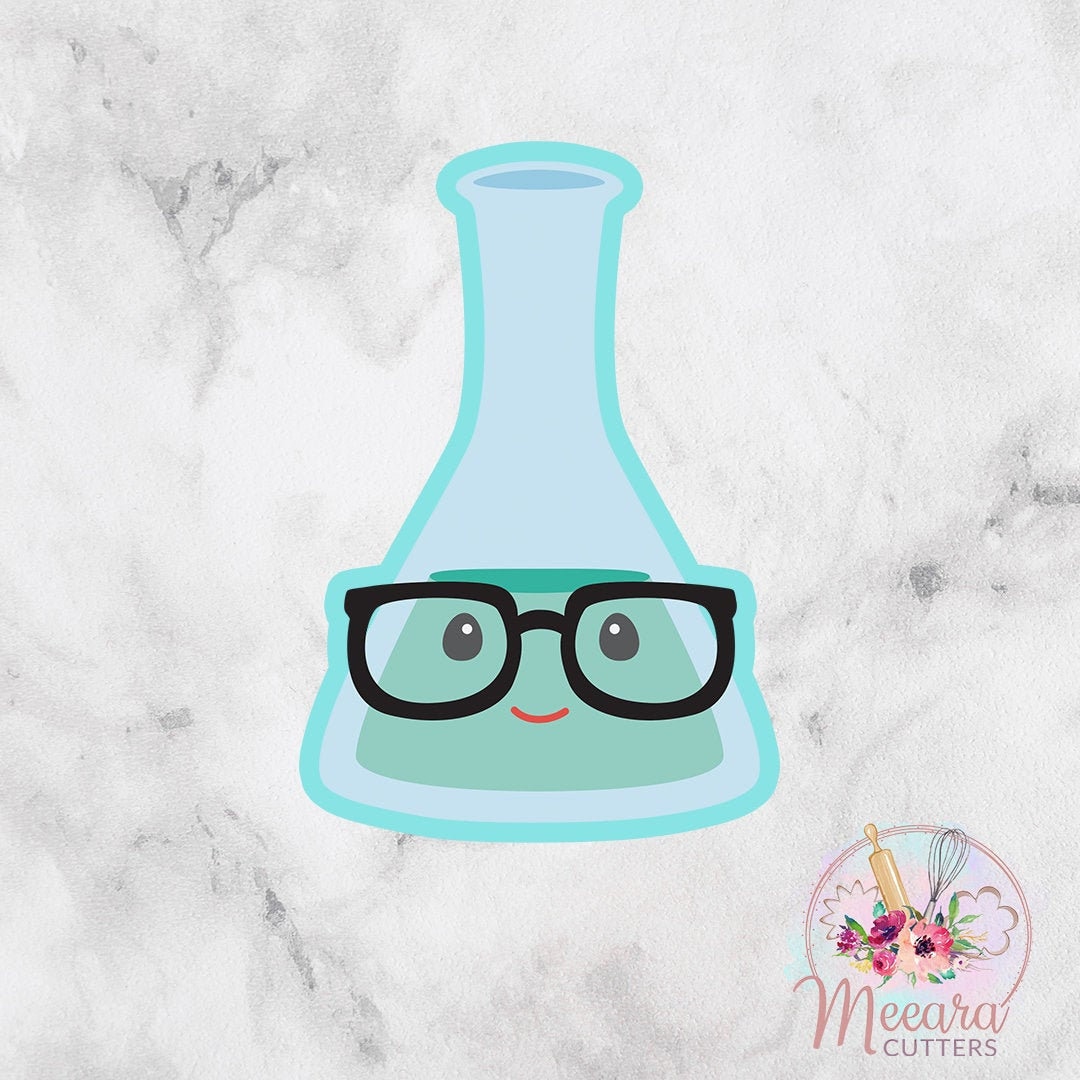 Brainy Beaker Cookie Cutter Science Birthday Fondant Etsy