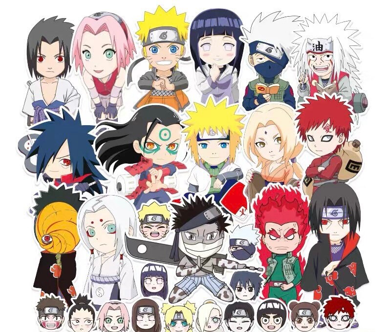 50PCS Naruto Stickers Naruto's Characters Waterproof