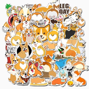 50 pcs corgi stickers