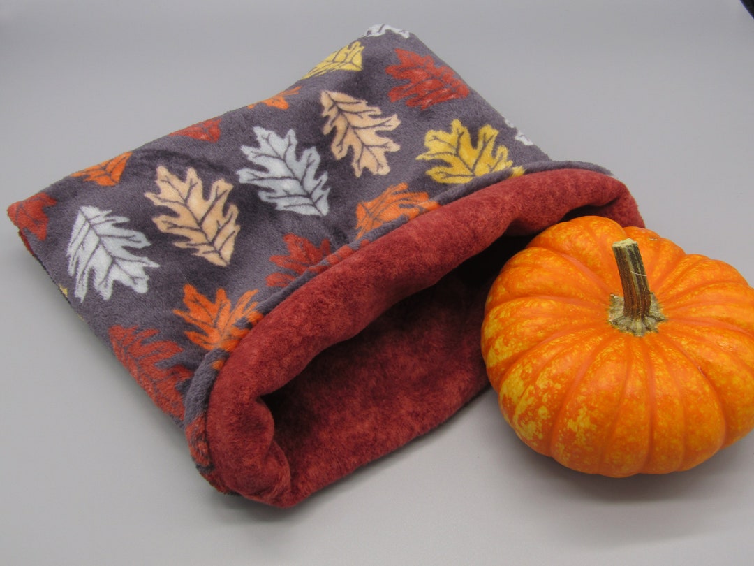 Fleece Snuggle Sack Multi Colored Fall Leaves on Gray Lush Etsy