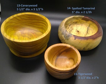 Hand Turned Wooden Bowls*