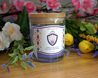 Cashmere and Silk, Lily of the Valley, Macintosh Apple, and Red Wine - Pomefiore Anime Inspired Soy Candle