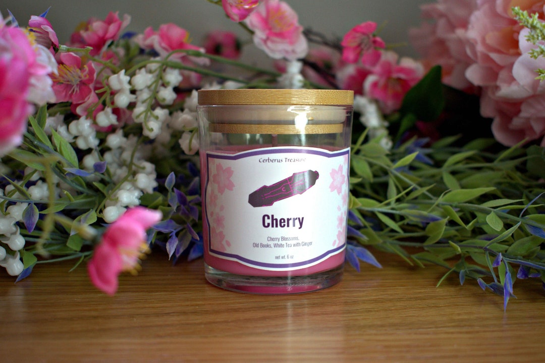 Cherry Blossom, White Tea With Ginger, and Old Books Anime Inspired