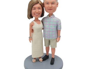 Anpassad Bobblehead-present till föräldrar, 50-årsjubileumsminne