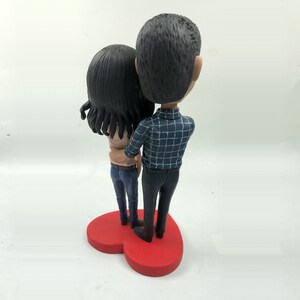 Custom Wedding Couple Bobbleheads, Bobble Head Gifts, anniversary gifts for couples ,anniversary gifts for parents,Wedding Cake Topper image 2