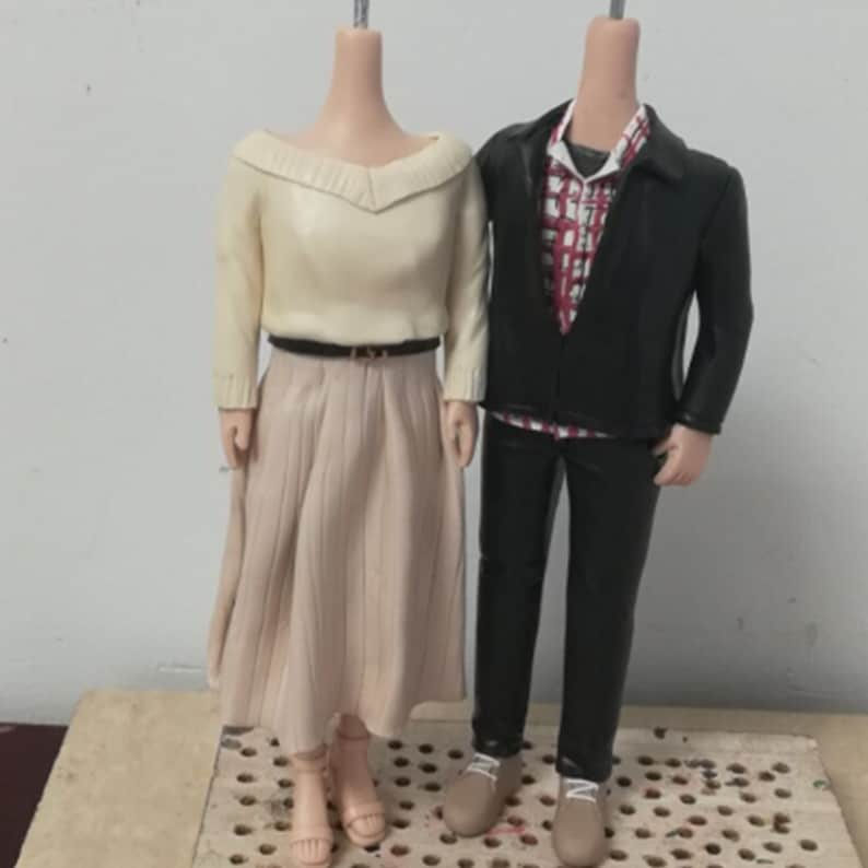 Custom Wedding Couple Bobbleheads, Bobble Head Gifts, anniversary gifts for couples ,anniversary gifts for parents,Wedding Cake Topper image 8