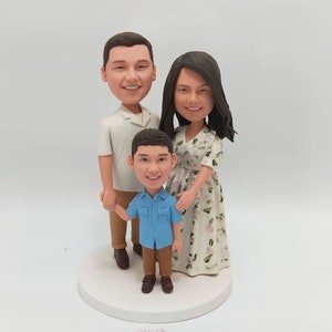 Custom family member bobblehead for christmas gifts,Birthday Gift for family member,Parents bobblehead, Anniversary gift with adults kids