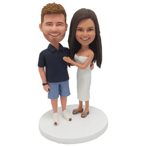 Custom  Wedding Couple Bobbleheads, Bobble Head Gifts, anniversary gifts for couples ,anniversary gifts for parents,Wedding Cake Topper