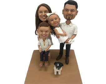 Family Member Two Dogs Bobblehead - Pet Family Gift main image 0