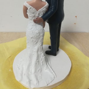 Custom Wedding Couple Bobbleheads, Bobble Head Gifts, anniversary gifts for couples ,anniversary gifts for parents,Wedding Cake Topper image 4