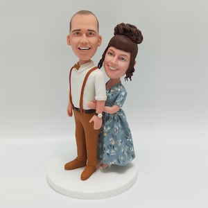 Custom Couple Bobbleheads, 50th Anniversary Gifts For Parents, Personalized Happy Couple Bobblehead, Custom Couple Christmas Bobbleheads