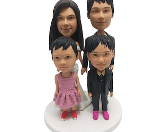 Adorno personalizado para pastel con figura de pareja cabezona, recuerdo personalizado de aniversario de bodas