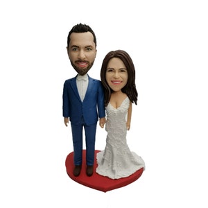 Custom  Wedding Couple Bobbleheads, Bobble Head Gifts, anniversary gifts for couples ,anniversary gifts for parents,Wedding Cake Topper