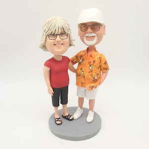 Custom Couple Bobbleheads, 50th Anniversary Gifts For Parents, Personalized Happy Couple Bobblehead, Custom Couple Christmas Bobbleheads