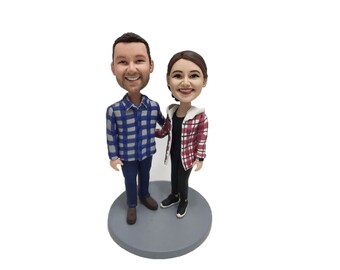 Custom  Wedding Couple Bobbleheads, Bobble Head Gifts, anniversary gifts for couples ,anniversary gifts for parents,Wedding Cake Topper