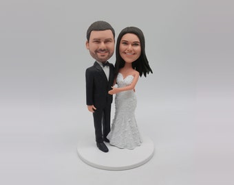 Custom  Wedding Couple Bobbleheads, Bobble Head Gifts, anniversary gifts for couples ,anniversary gifts for parents,Wedding Cake Topper