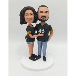 Custom sports couple bobblehead, Custom Bobblehead,christmas gifts for couple/parents,wedding cake topper for bride and groom