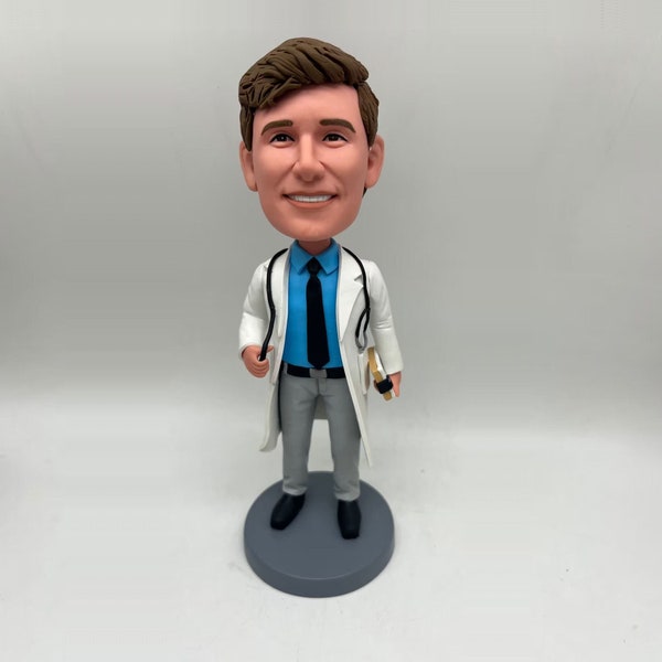 Custom Medical Doctor Bobblehead Figurines With Stethoscope, Christmas Presents For Doctors, Birthday Gifts For Doctor, Surgeon, Dentist