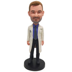 Custom Medical Doctor Bobblehead Figurines With Stethoscope, Christmas Presents For Doctors, Birthday Gifts For Doctor, Surgeon, Dentist