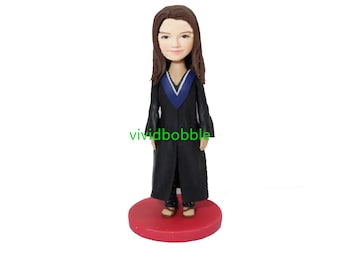 Figurine personnalisée de remise des diplômes, cadeau fait main en pâte polymère