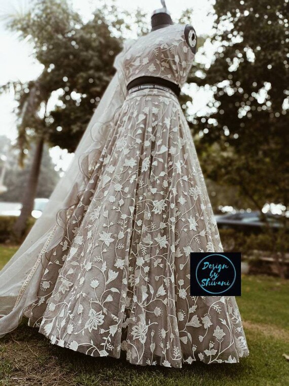 Floral Embroidery Dress Lehenga Choli Ceremony Lehenga Wedding Reception Mehedi sangeet Ceremony Hindu Wedding Dress Etsy Canada