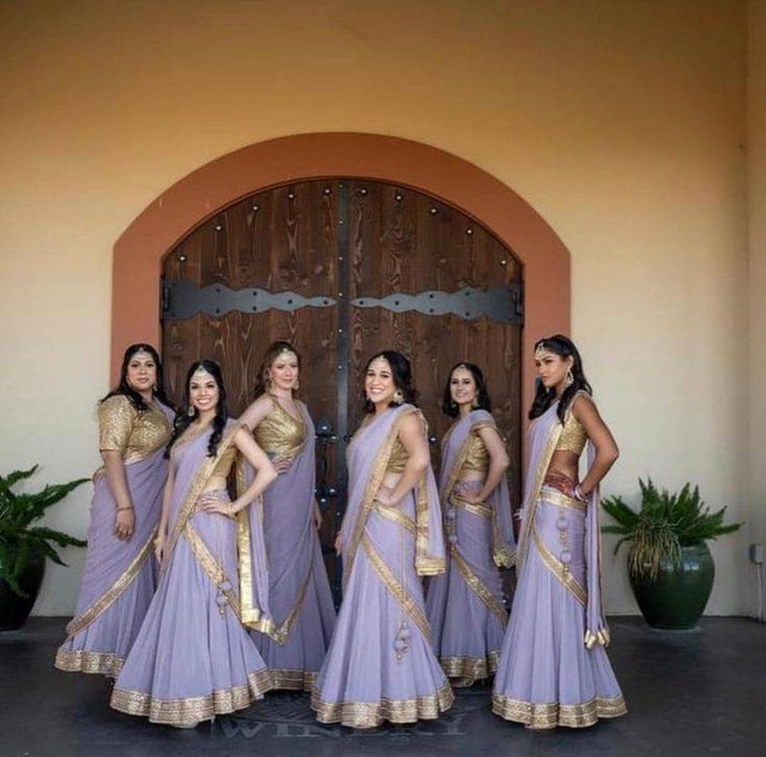 Bridesmaid Indian Lehenga Dress for Women Bridesmaid Designer Saree ...