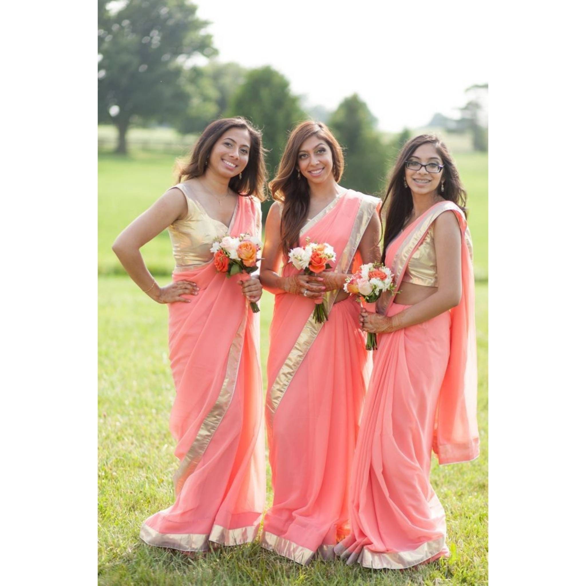 Blush Bridesmaids Saree