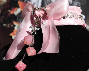 Pink Dice Collar