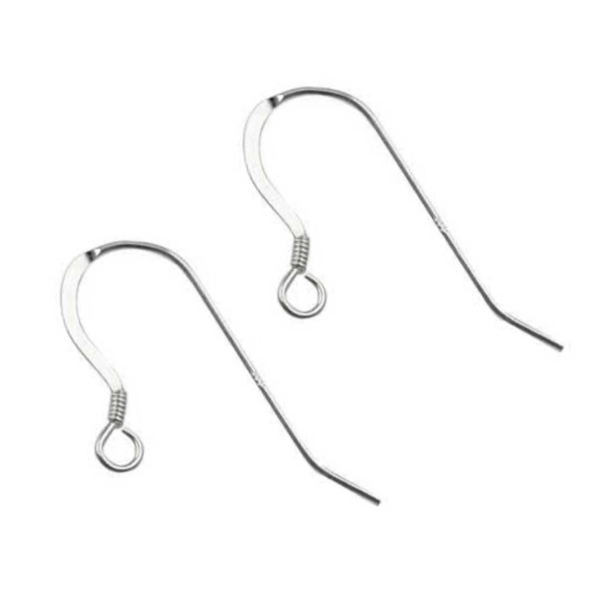 925 Sterling Silver Ear Wire Hooks with Spring Earring Fishhook 