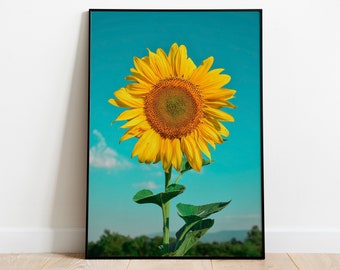 Sunflower Print, Printable Art, sunflower digital download, Sunflower Digital Print, Sunflower Poster, Sunflower Art Print, Wall Decor