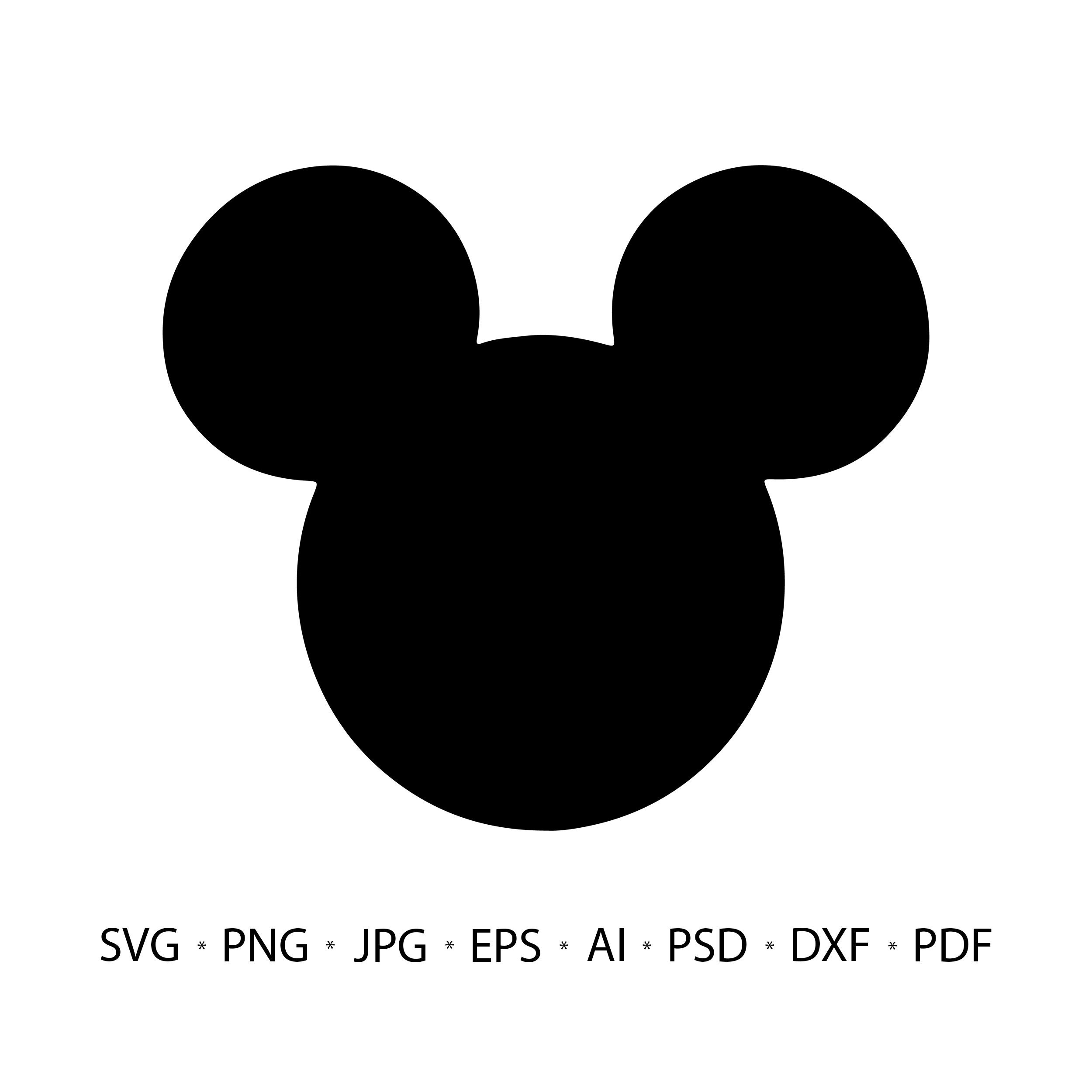 Disney Font Alphabet SVG Mickey Mouse Cricut And Silhouette Bundle 