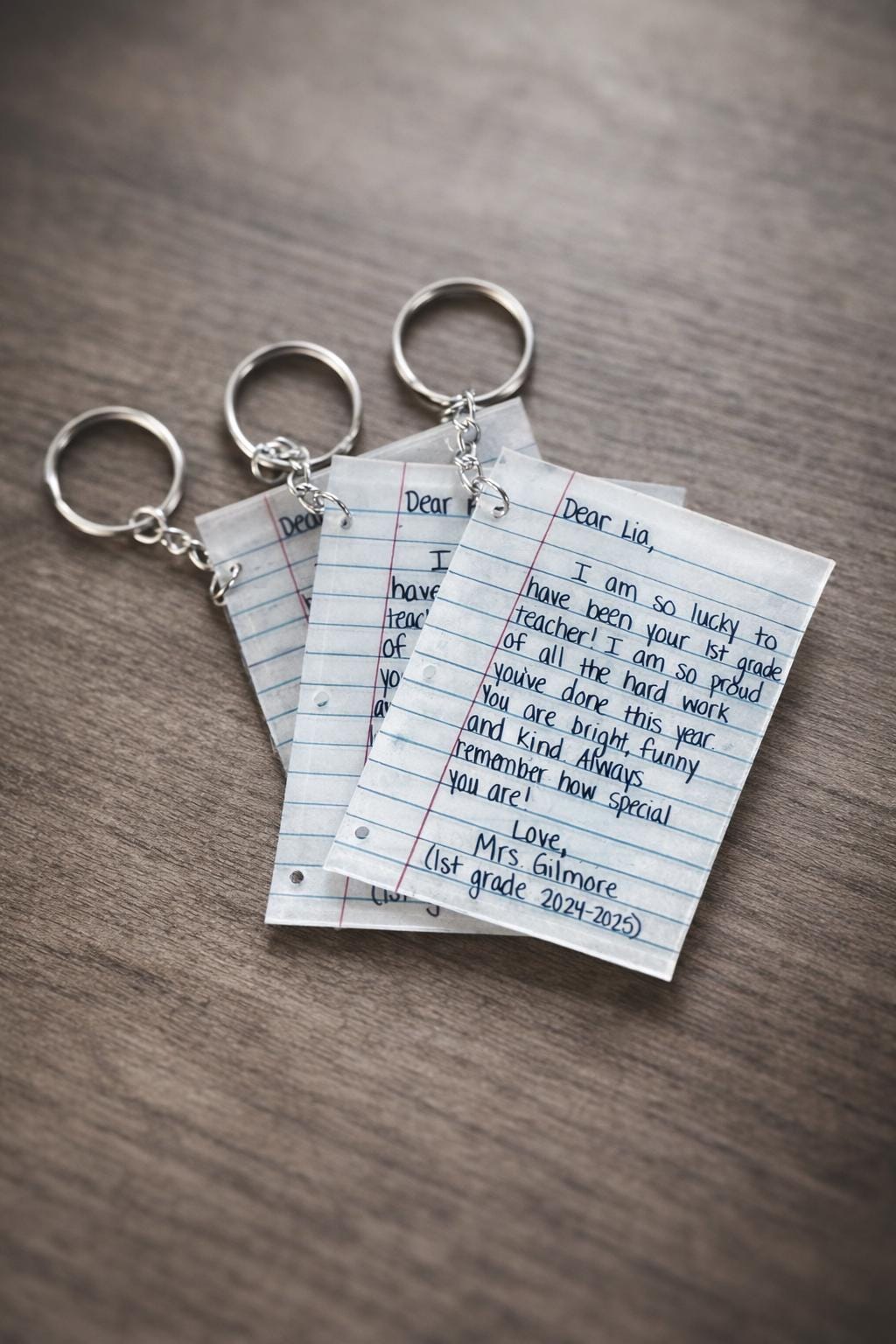 Keychain Note Books Personalized Handwriting Notebook Keychain - Shrink Plastic End Year ...