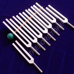 8 Harmonic Tuning Fork With Mallet & Velvet Pouch For Sound Healing