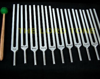 11 Planetary Unweighted Tuning Fork + Velvet Pouch