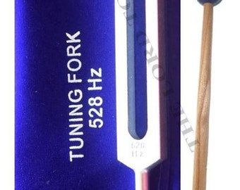 528 Hz Love Frequency  Unweighted Tuning Fork With Rubber Mallet