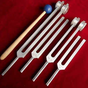 OM 4 Set Low Om, Mid Om, High Om, Ultra Om Tuner, Tuning Fork