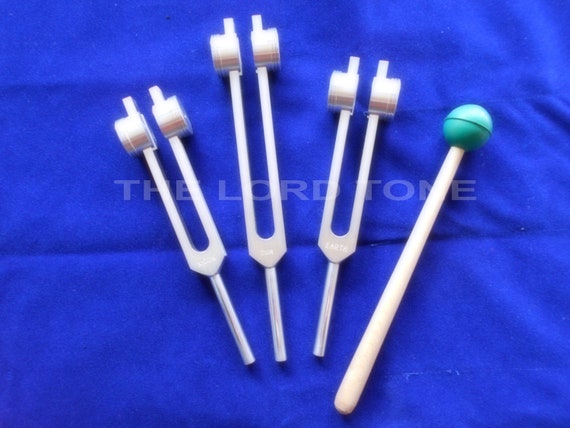Lot De 15 Diapasons Médicaux Dorés RB Avec Maillet Et Sac - Pour Diagnostic Neurologique Etc.