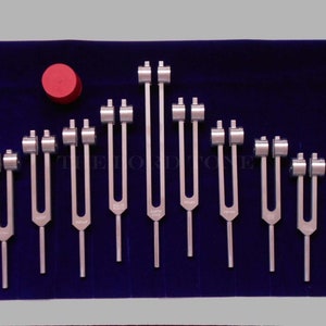 9 CHAKRA Weighed Tuning Fork Included With Erath Star & Velvet Pouch + Activator