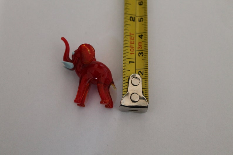 Miniature Murano hand blown glass elephant vintage