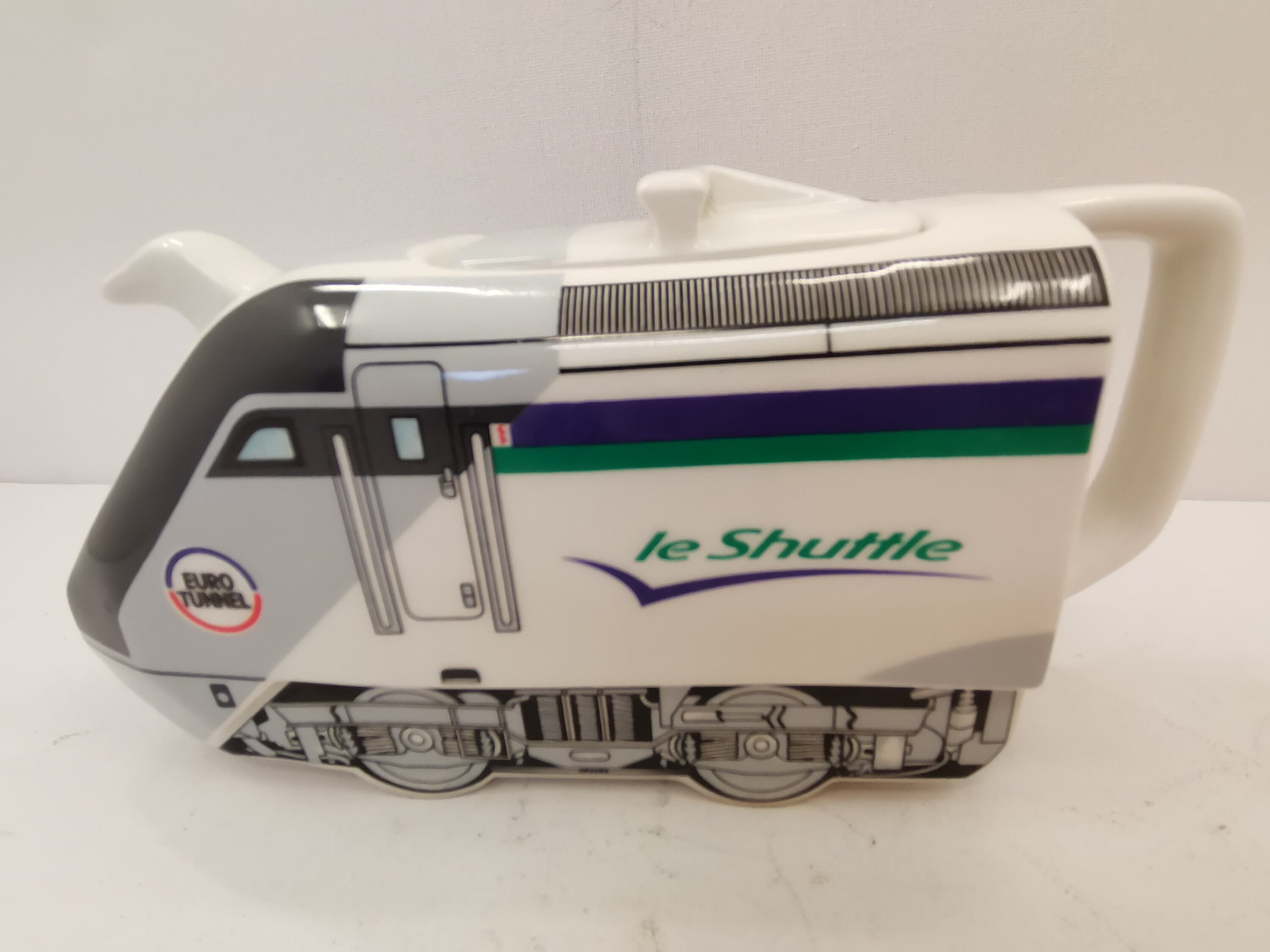 Vintage Channel Tunnel Tea Pot teapot Le Shuttle train TPot Etsy